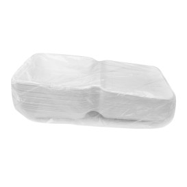 Contenitori Canna da Zucchero Bianco 225x225x75mm (200 Pezzi)