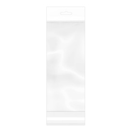 Sacchetti Polipropilene BOPP Piega Adesivo e Foro Europeo 10,5x28,5cm G160 (1000 Pezzi)