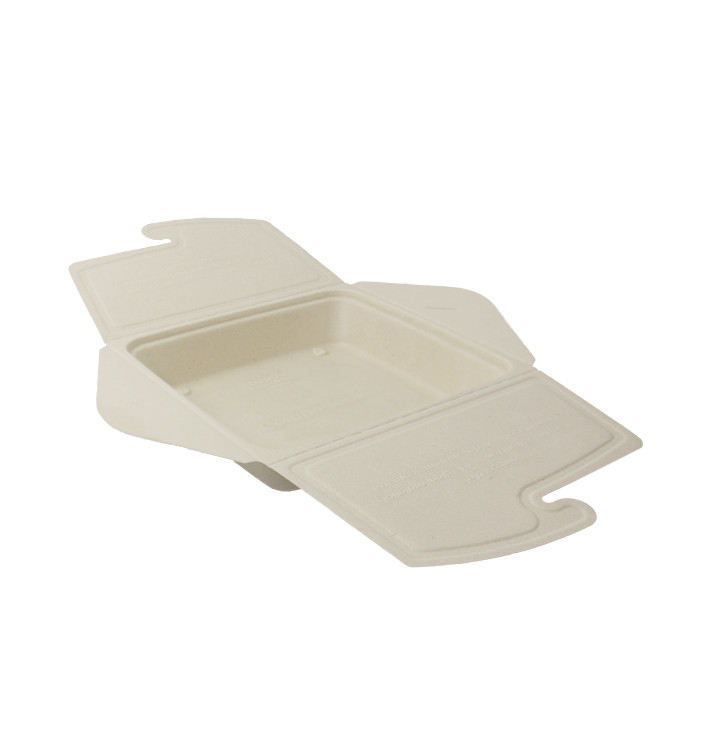 Contenitori Canna Zucchero Box to Go 21x21x4cm 1350ml (100 Pezzi) Contenitori Canna Zucchero Box to Go 21x21x4cm 1350ml (100 Pezzi)