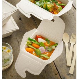 Contenitori Canna Zucchero Box to Go 13x13x7cm 500ml (150 Pezzi)