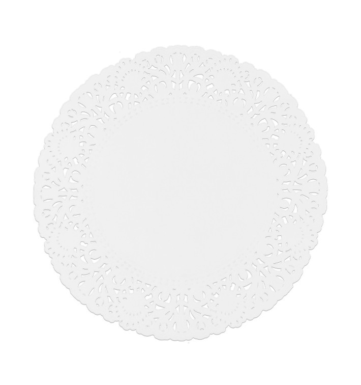 Centrino di Carta Traforato Bianco Ø180mm (2000 Pezzi) Centrino di Carta Traforato Bianco Ø180mm (2000 Pezzi)