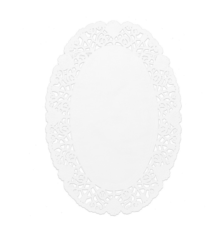 Centrino di Carta Traforato Ovale Bianco 18x25 cm (2000 Pezzi) Centrino di Carta Traforato Ovale Bianco 18x25 cm (2000 Pezzi)