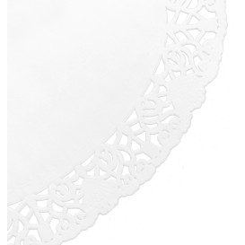 Centrino di Carta Traforato Ovale Bianco 18x25 cm (2000 Pezzi)