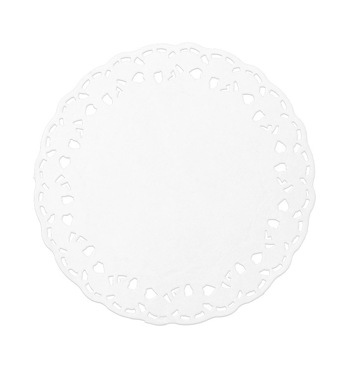 Centrino di Carta Traforato Bianco Ø100mm (250 Pezzi) Centrino di Carta Traforato Bianco Ø100mm (250 Pezzi)