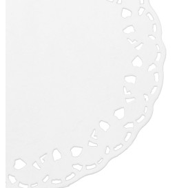 Centrino di Carta Traforato Bianco Ø100mm (250 Pezzi)