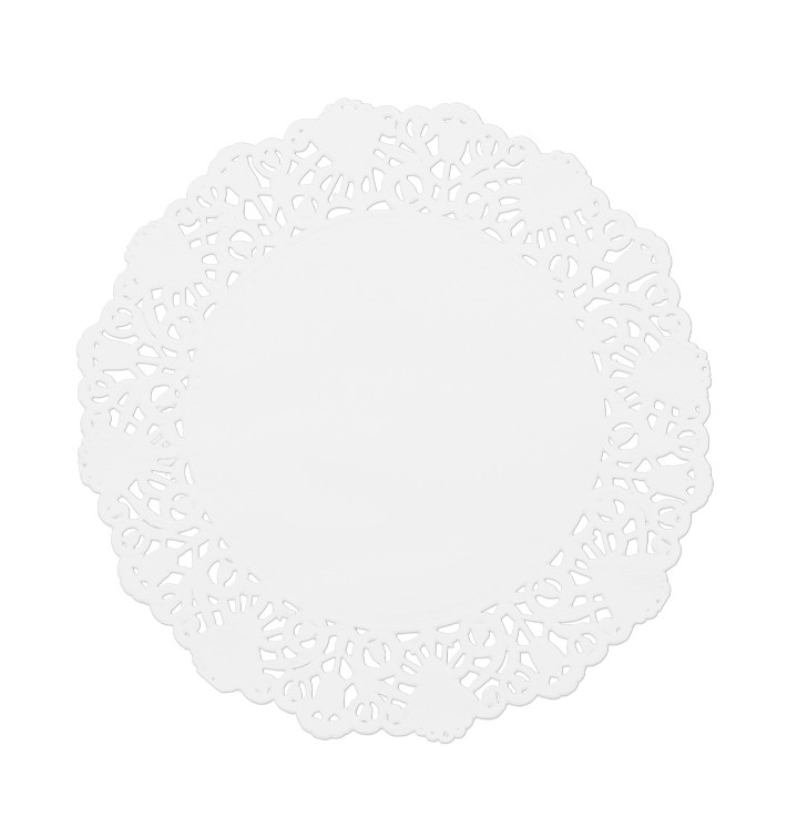 Centrino di Carta Traforato Bianco Ø160mm (2000 Pezzi) Centrino di Carta Traforato Bianco Ø160mm (2000 Pezzi)