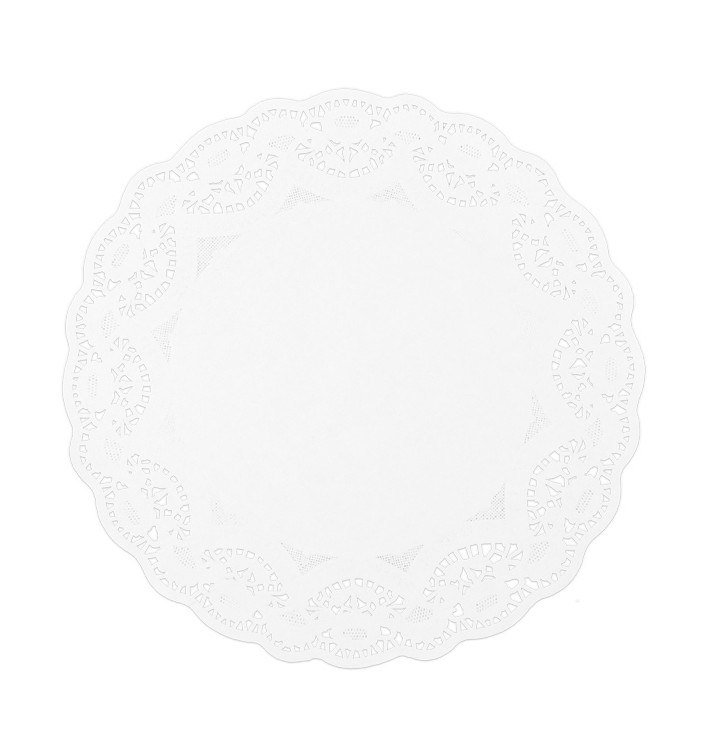 Centrino di Carta Traforato Bianco Ø340 mm (250 Pezzi) Centrino di Carta Traforato Bianco Ø340 mm (250 Pezzi)