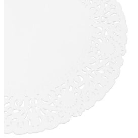 Centrino di Carta Traforato Bianco Ø200mm (250 Pezzi)