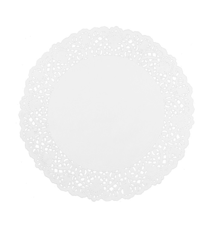 Centrino di Carta Traforato Bianco Ø260mm (2000 Pezzi) Centrino di Carta Traforato Bianco Ø260mm (2000 Pezzi)
