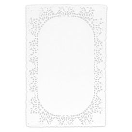 Centrino di Carta Traforato Bianco 20x30cm (250 Pezzi)