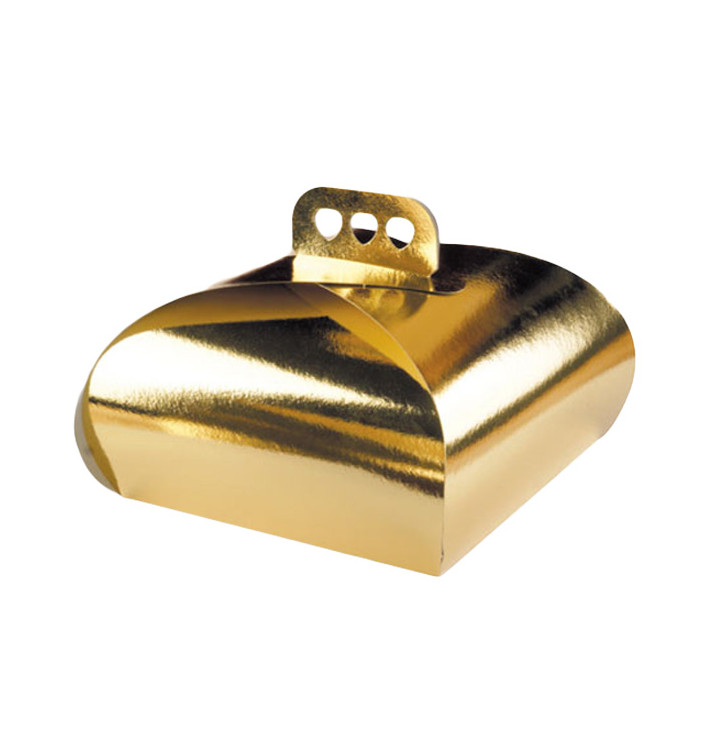 Scatola di Carta Oro Torte Cravatta 27,5x27,5x14 cm (100 Pezzi) Scatola di Carta Oro Torte Cravatta 27,5x27,5x14 cm (100 Pezzi)