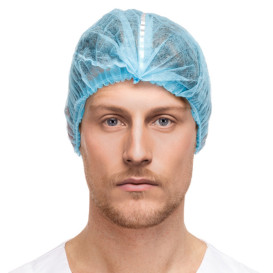 Cuffia di Polipropilene Fisarmonica Blu Rilevabile Ø53cm (100 pezzi)