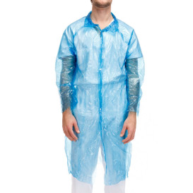 Camice Polietilene con bottoni Blu (1 Pezzi)