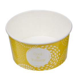 Coppette di Carta per Gelato 5oz/140ml "Cool&Yummy" (50 Pezzi)