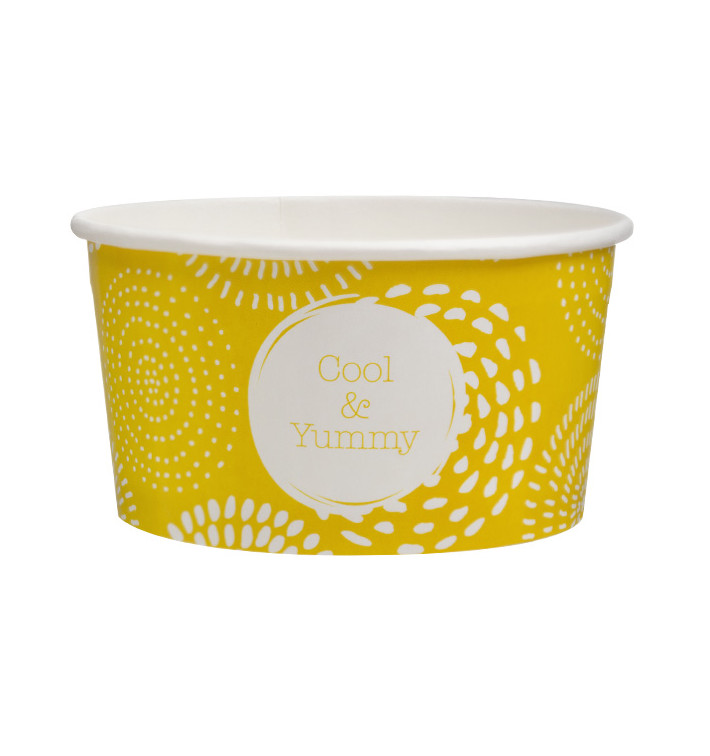 Coppette di Carta per Gelato 5oz/140ml "Cool&Yummy" (1000 Pezzi) Coppette di Carta per Gelato 5oz/140ml "Cool&Yummy" (1000 Pezzi)