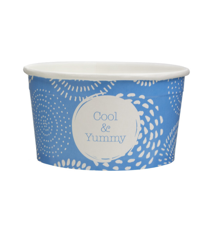 Coppette di Carta per Gelato 6oz/175ml "Cool&Yummy" (50 Pezzi) Coppette di Carta per Gelato 6oz/175ml "Cool&Yummy" (50 Pezzi)