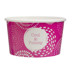 Coppette di Carta per Gelato 6,5oz/195ml "Cool&Yummy" (1.260 Pezzi)