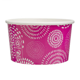 Coppette di Carta per Gelato 6,5oz/195ml "Cool&Yummy" (1.260 Pezzi)
