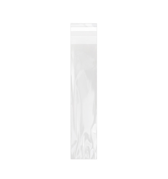 Sacchetti di Polipropilene BOPP Piega Adesivo 4x22cm G160 (100 Pezzi) Sacchetti di Polipropilene BOPP Piega Adesivo 4x22cm G160 (100 Pezzi)