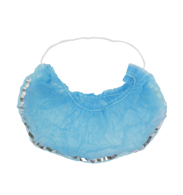 Copribarba in TNT di polipropilene Blu Scopribile (1.000 Pezzi) Copribarba in TNT di polipropilene Blu Scopribile (1.000 Pezzi)