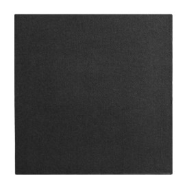 Tovagliolo di Carta Nero 2V Punta-Punta 33x33cm (50 Pezzi)