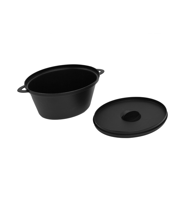 MiniCiotola Degustazione nero con coperchio 15,6x10,1cm (144 Pezzi) MiniCiotola Degustazione nero con coperchio 15,6x10,1cm (144 Pezzi)