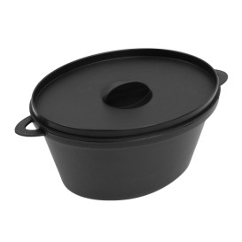 MiniCiotola Degustazione nero con coperchio 15,6x10,1cm (144 Pezzi)