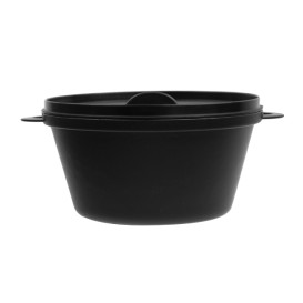 MiniCiotola Degustazione nero con coperchio 15,6x10,1cm (144 Pezzi)