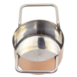 Mini Casseruola presentazione Acciaio Rame Ø70x45mm (6 Pezzi)