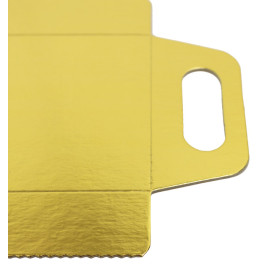 Vassoio Cartone Rettangolo Oro Manici 32x7,5 cm (800 Pezzi)