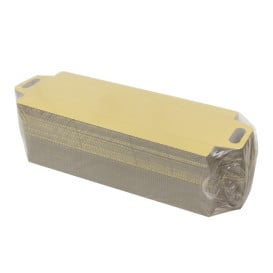 Vassoio Cartone Rettangolo Oro Manici 32x7,5 cm (800 Pezzi)