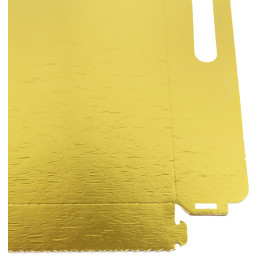 Vassoio Cartone Rettangolo Oro Manici 28,5x38,5 cm (200 Pezzi)