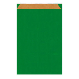 Sacchetto di Carta Kraft Verde 26+9x38cm 