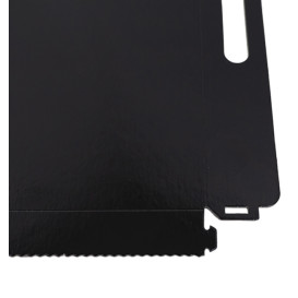 Vassoio Cartone Rettangolo Nero Manici 28,5x38,5 cm (200 Pezzi)