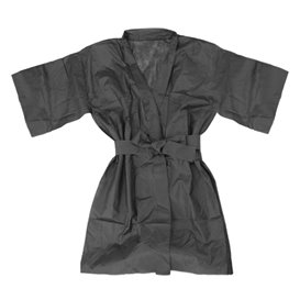 Kimono in TNT PP con Cintura e Tasca Nero XL (100 Pezzi)
