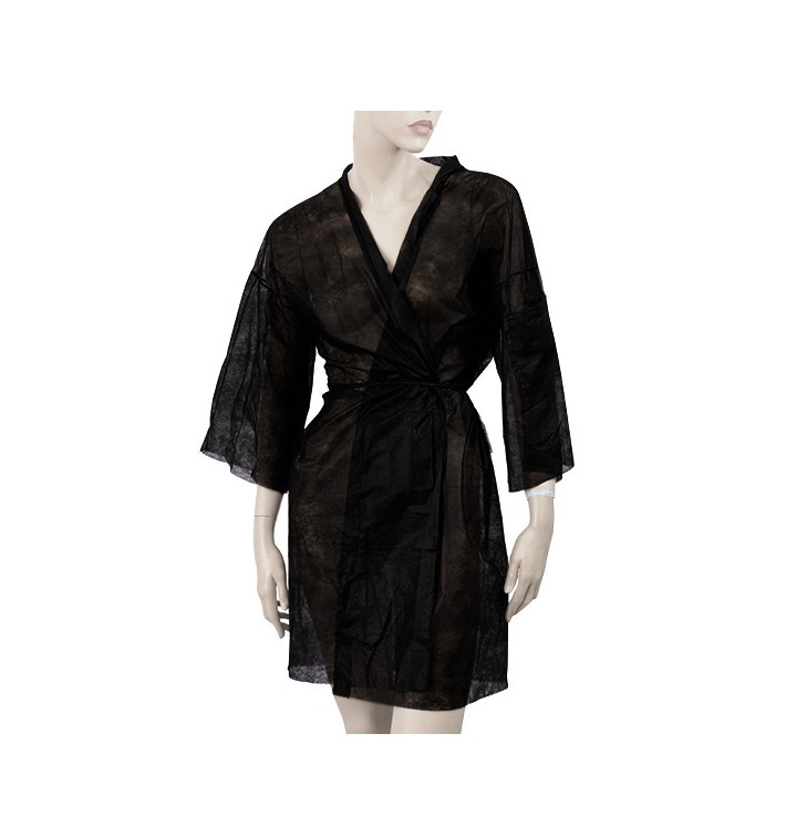 Kimono in TNT PP con Cintura e Tasca Nero XL (1 Pezzi) Kimono in TNT PP con Cintura e Tasca Nero XL (1 Pezzi)