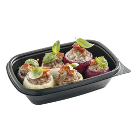 Contenitori di Plastica PP Nero 500ml 20x13x5cm 500ml (300 Pezzi)