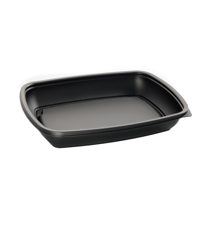 Contenitori di Plastica PP Nero 600ml 23x16,5cm (300 Pezzi) Contenitori di Plastica PP Nero 600ml 23x16,5cm (300 Pezzi)