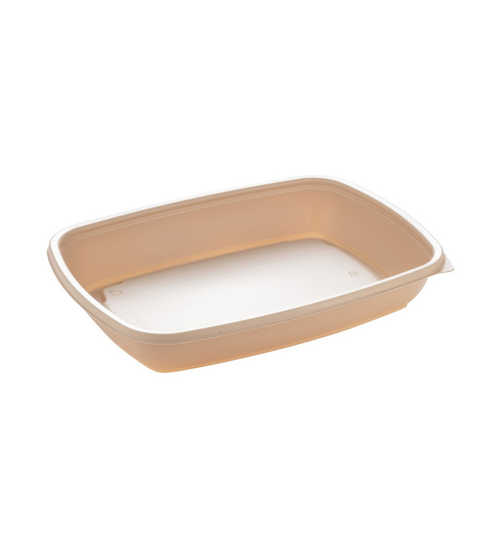 Contenitori di Plastica PP Crema 600ml 23x16,5cm (75 Pezzi) Contenitori di Plastica PP Crema 600ml 23x16,5cm (75 Pezzi)