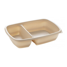 Contenitori di Plastica PP Crema 2S 900ml 23x16,5x5cm (75 Pezzi)
