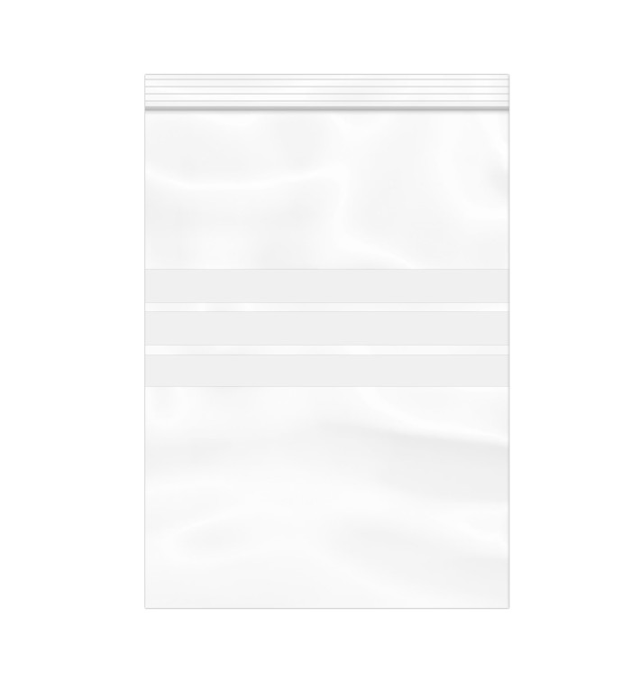 Sacchetti con Chiusura Zip e Bande 16x22cm G-160 (100 Pezzi) Sacchetti con Chiusura Zip e Bande 16x22cm G-160 (100 Pezzi)