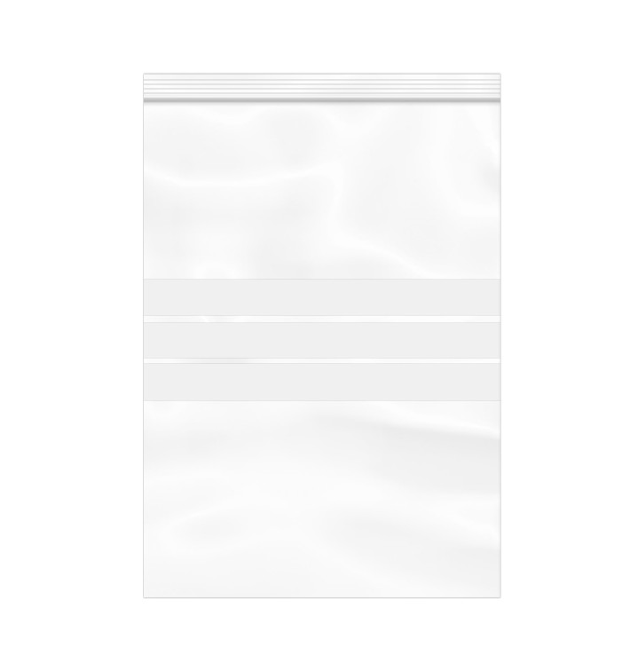 Sacchetti con Chiusura Zip e Bande 25x35cm G-160 (100 Pezzi) Sacchetti con Chiusura Zip e Bande 25x35cm G-160 (100 Pezzi)