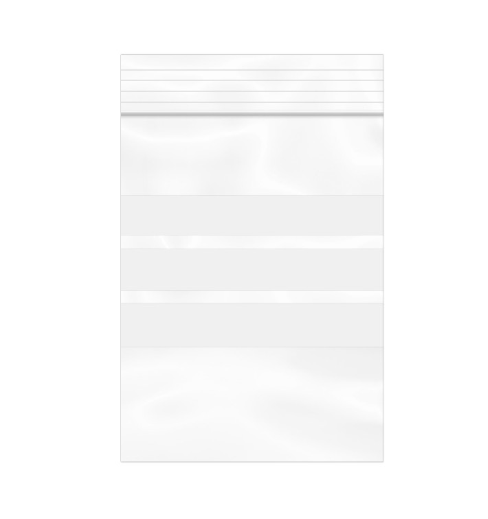 Sacchetti in PE Chiusura a Pressione Banda Scrittura 6x8cm G-200 (100 Pezzi) Sacchetti in PE Chiusura a Pressione Banda Scrittura 6x8cm G-200 (100 Pezzi)