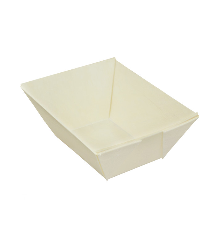 Vaschetta in Legno 90ml 8,7x6,3cm (24 Pezzi) Vaschetta in Legno 90ml 8,7x6,3cm (24 Pezzi)