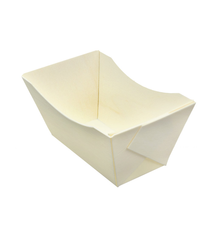 Vaschetta in Legno 320ml 13,3x7,5cm (12 Pezzi) Vaschetta in Legno 320ml 13,3x7,5cm (12 Pezzi)