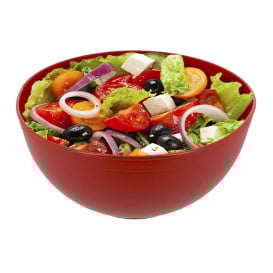 Ciotola Riutilizzabile Durevole PP Mineral Rosso 2.000ml Ø20cm (36 Pezzi)