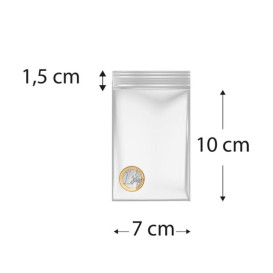 Sacchetti in Polietilene con chiusura a pressione 7x10cm G200 (100 Pezzi)