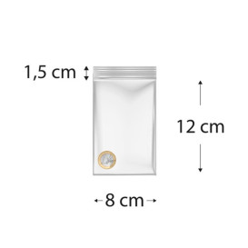 Sacchetti in Polietilene con chiusura a pressione 8x12cm G200 (100 Pezzi)