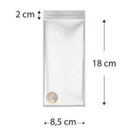 Sacchetti in Polietilene con chiusura a pressione 8,5x18cm G200 (1000 Pezzi)