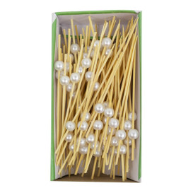 Spiedi di Bambù Decorato Perla 9cm (100 Pezzi)